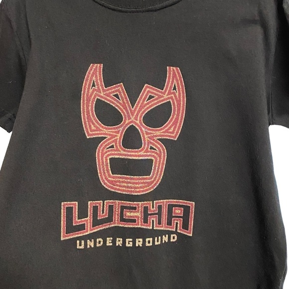 LUCHA WWW Underground Boys Black Tee Shirt Size Small - Picture 9 of 9